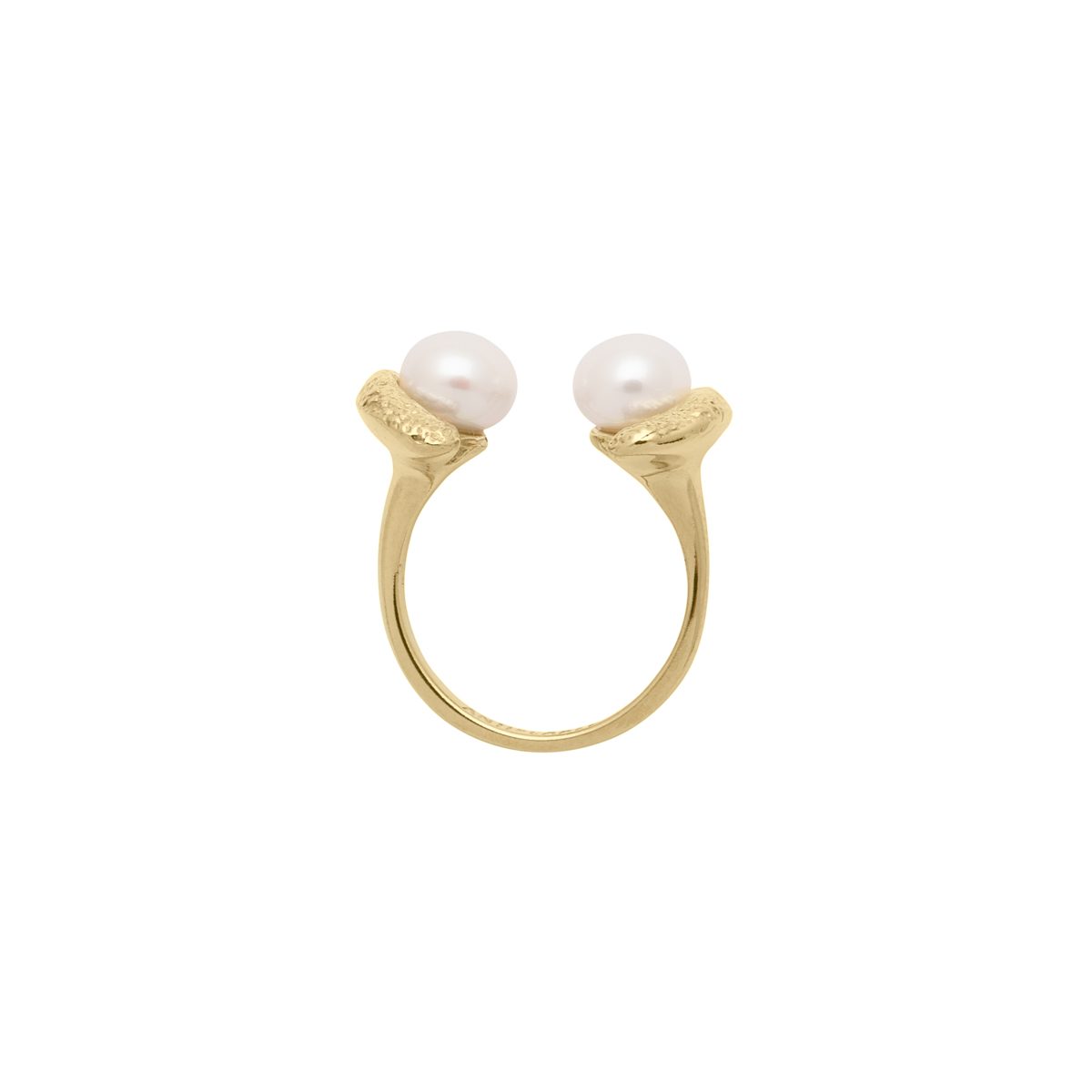 Antipearle Mini Double Pearle Ring Gold