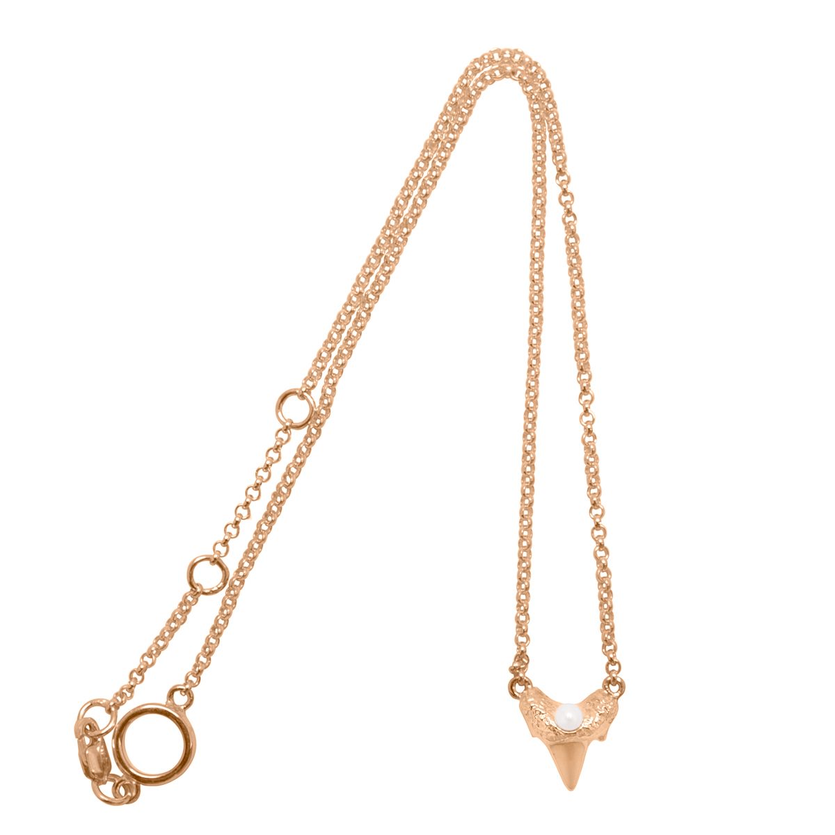 Antipearle Mini Tooth Heart Necklace Gold