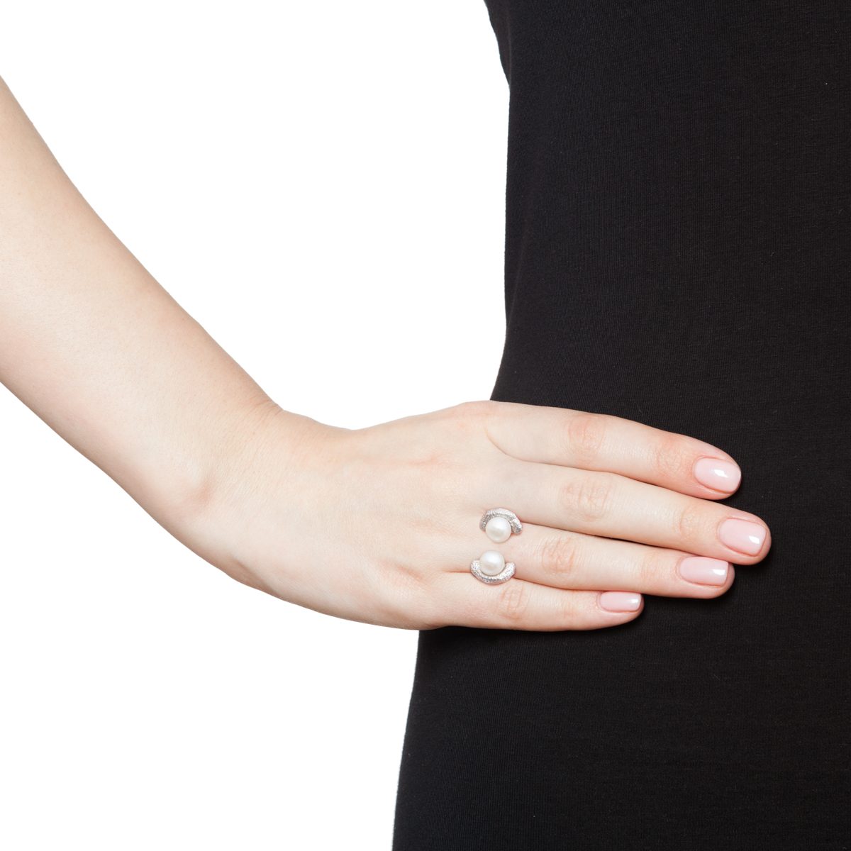 Antipearle Mini Double Pearle Ring Silver